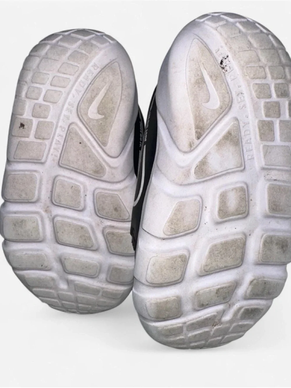 Nike Kids Black and White Slip-On Sneaker with White Swoosh